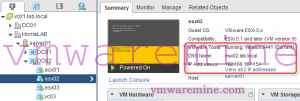 installed VMware tools for nested ESXi