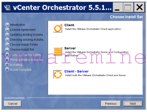 vCO on Windows installer