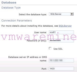 external DB configuration