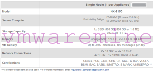 NX-8150 hardware specs