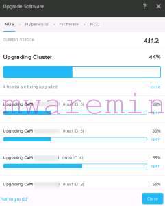 Nutanix upgrade process