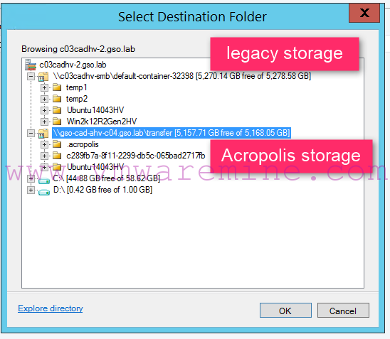 Acropolis storage mount to Hyper-V cluster