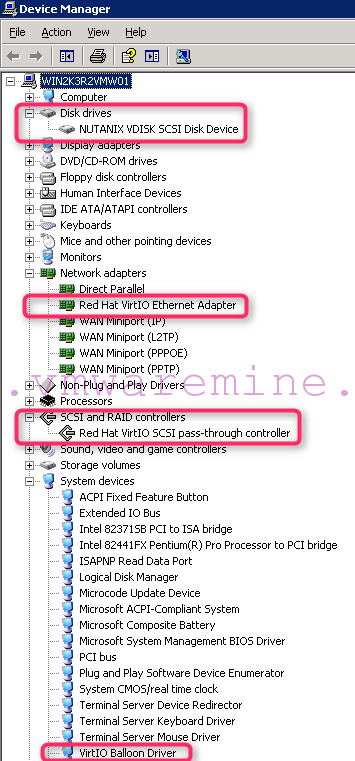 Acropolis devices in guest VM