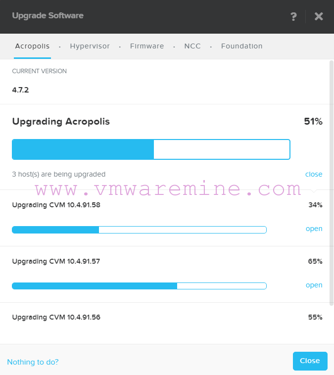 Monitor AOS upgrade from Prism