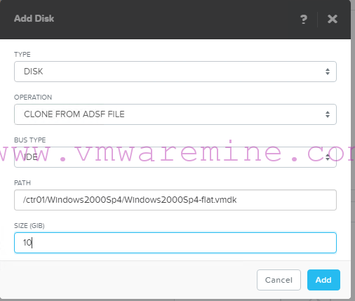 Create VM on Nutanix AHV