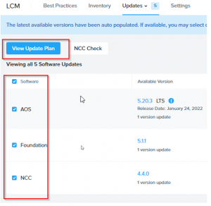 LCM software update step 2